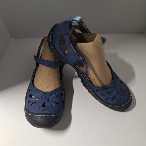 JBU Blue Women's Flats with Strap - Picture 2 of 8
